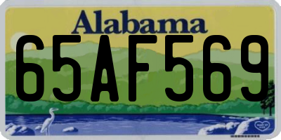 AL license plate 65AF569