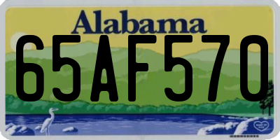 AL license plate 65AF570