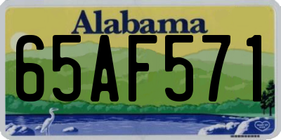 AL license plate 65AF571