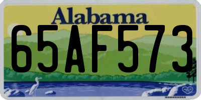 AL license plate 65AF573