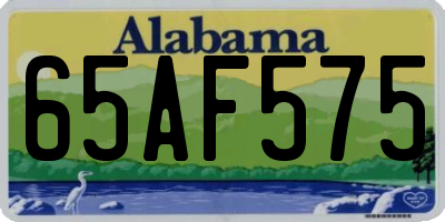 AL license plate 65AF575