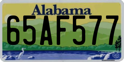 AL license plate 65AF577