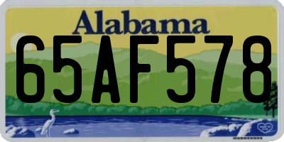 AL license plate 65AF578