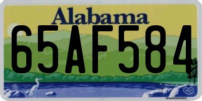 AL license plate 65AF584
