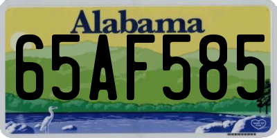 AL license plate 65AF585
