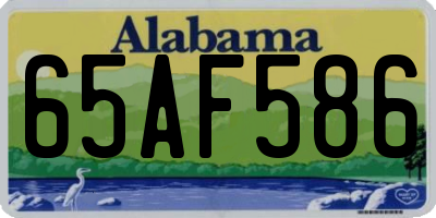 AL license plate 65AF586