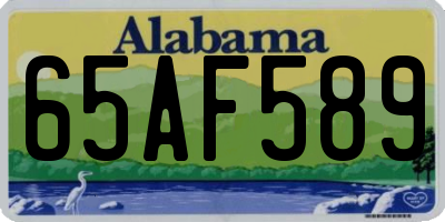 AL license plate 65AF589