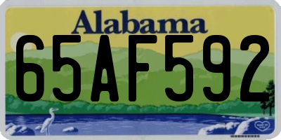 AL license plate 65AF592