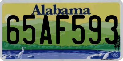 AL license plate 65AF593