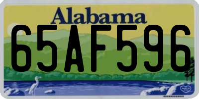 AL license plate 65AF596