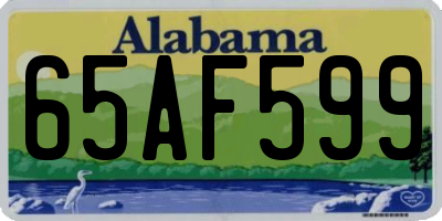 AL license plate 65AF599