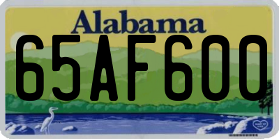 AL license plate 65AF600