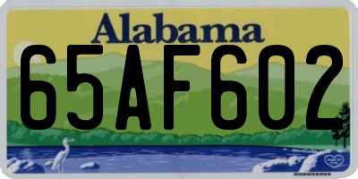 AL license plate 65AF602
