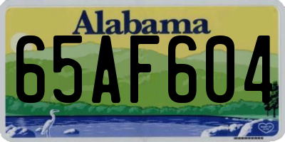 AL license plate 65AF604