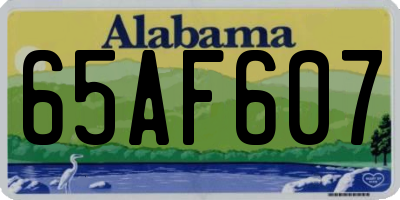 AL license plate 65AF607