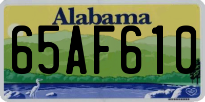 AL license plate 65AF610