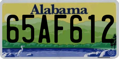 AL license plate 65AF612
