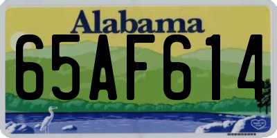 AL license plate 65AF614