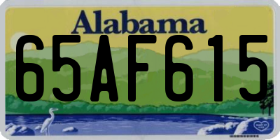 AL license plate 65AF615