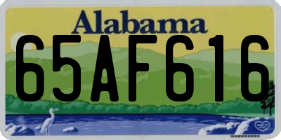 AL license plate 65AF616