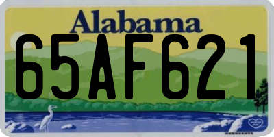AL license plate 65AF621