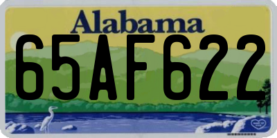 AL license plate 65AF622