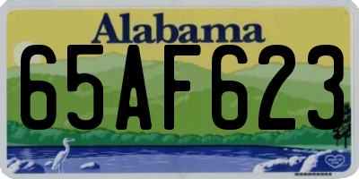 AL license plate 65AF623