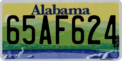 AL license plate 65AF624