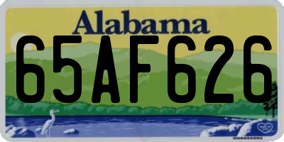 AL license plate 65AF626