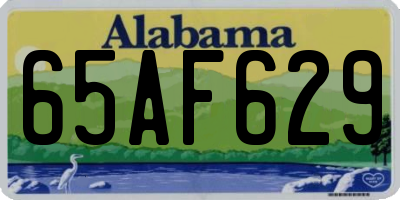 AL license plate 65AF629
