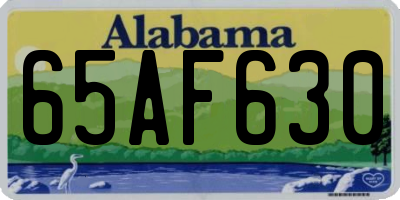 AL license plate 65AF630