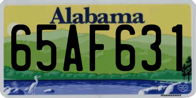 AL license plate 65AF631