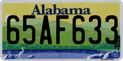 AL license plate 65AF633