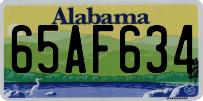 AL license plate 65AF634