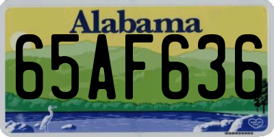 AL license plate 65AF636