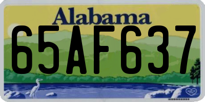 AL license plate 65AF637