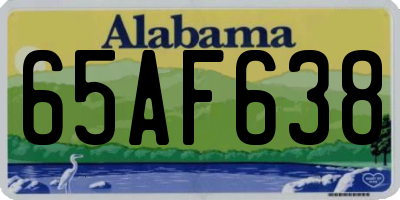 AL license plate 65AF638
