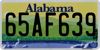 AL license plate 65AF639