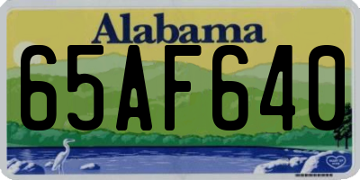 AL license plate 65AF640