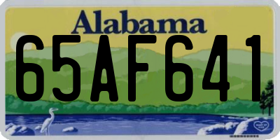AL license plate 65AF641