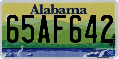 AL license plate 65AF642