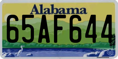 AL license plate 65AF644