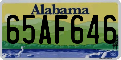 AL license plate 65AF646