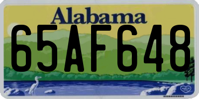 AL license plate 65AF648