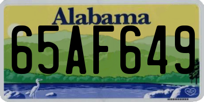 AL license plate 65AF649