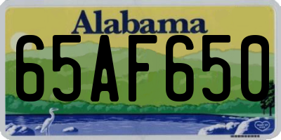 AL license plate 65AF650