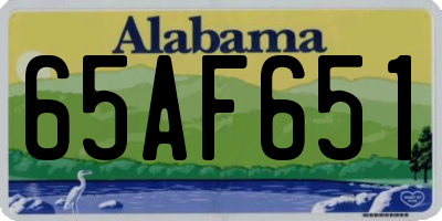AL license plate 65AF651