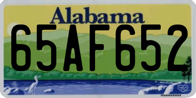 AL license plate 65AF652