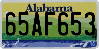 AL license plate 65AF653