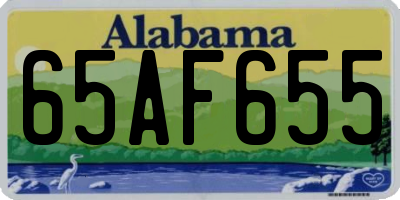 AL license plate 65AF655